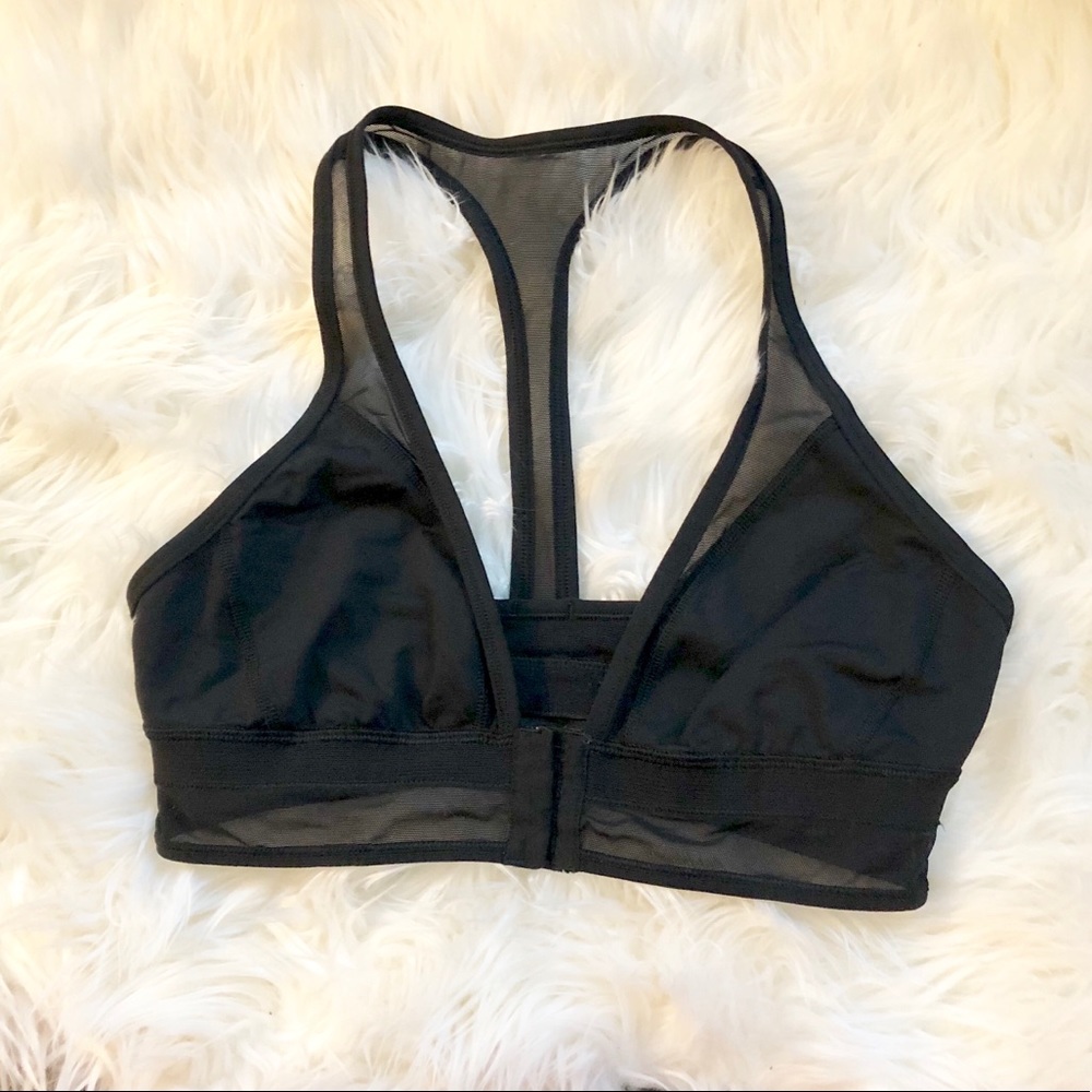 lululemon black mesh sport bra